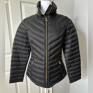 Michael Kors Women’s Puffer Jacket, lightweight, black, Medium